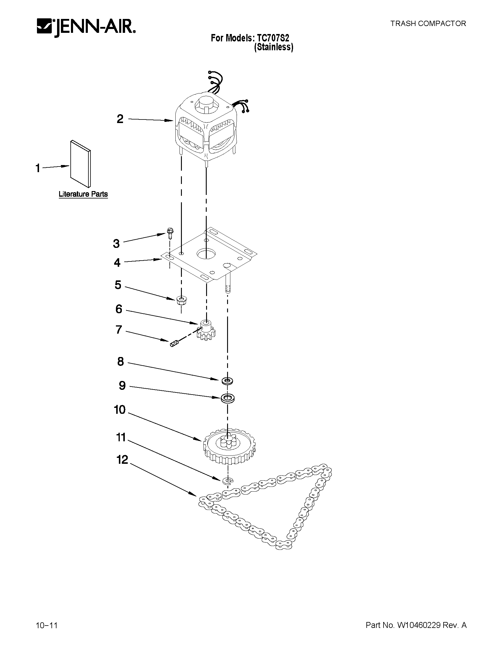 Motor and drive parts