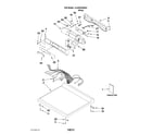 Whirlpool 3LCED9100WQ1 top and console parts diagram