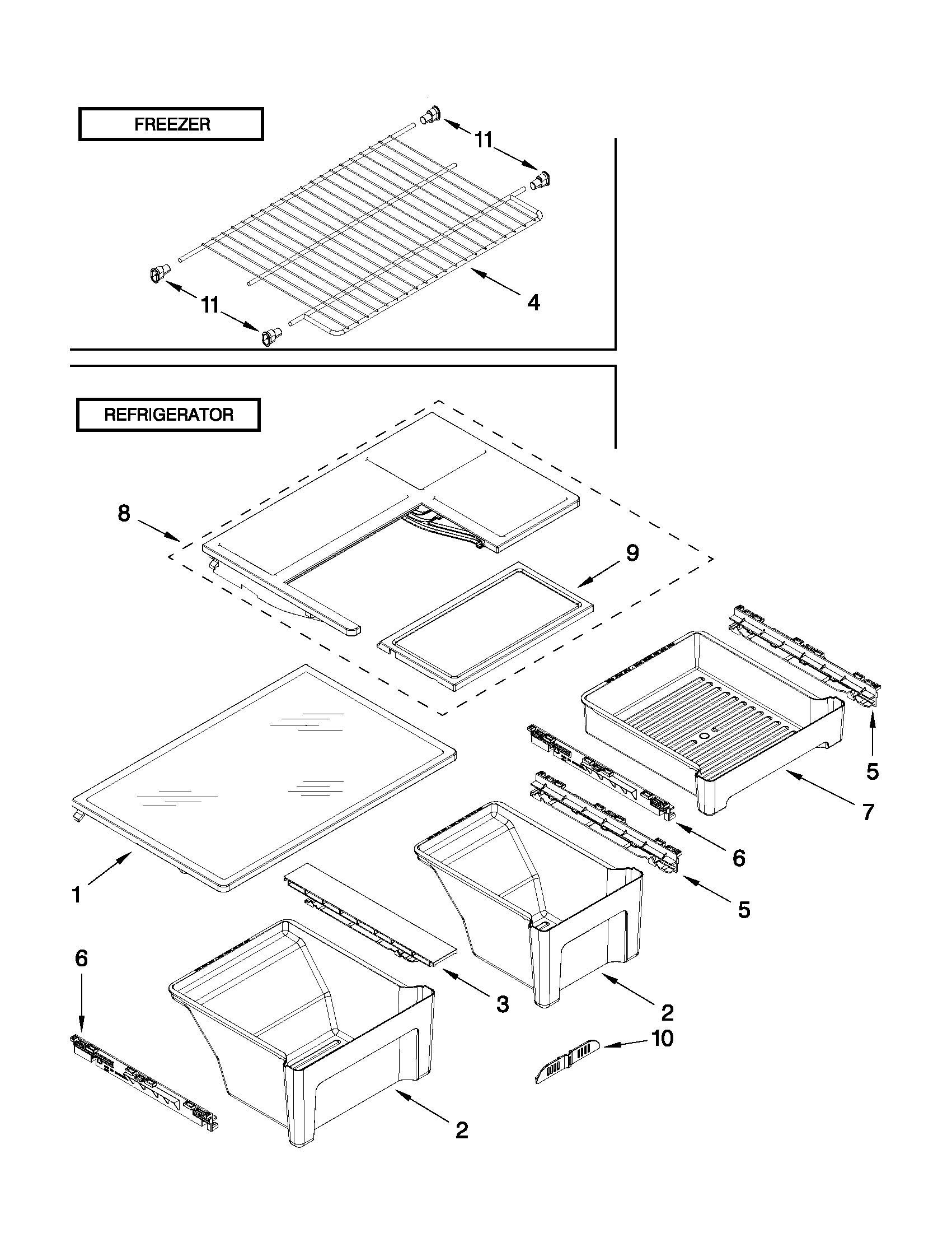 Shelf parts