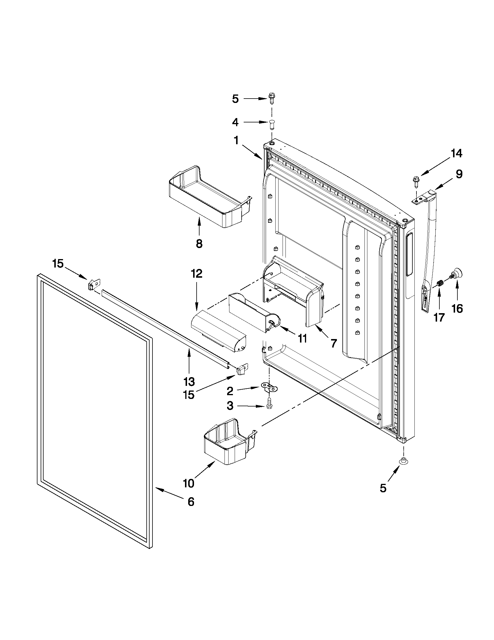 Refrigerator door parts