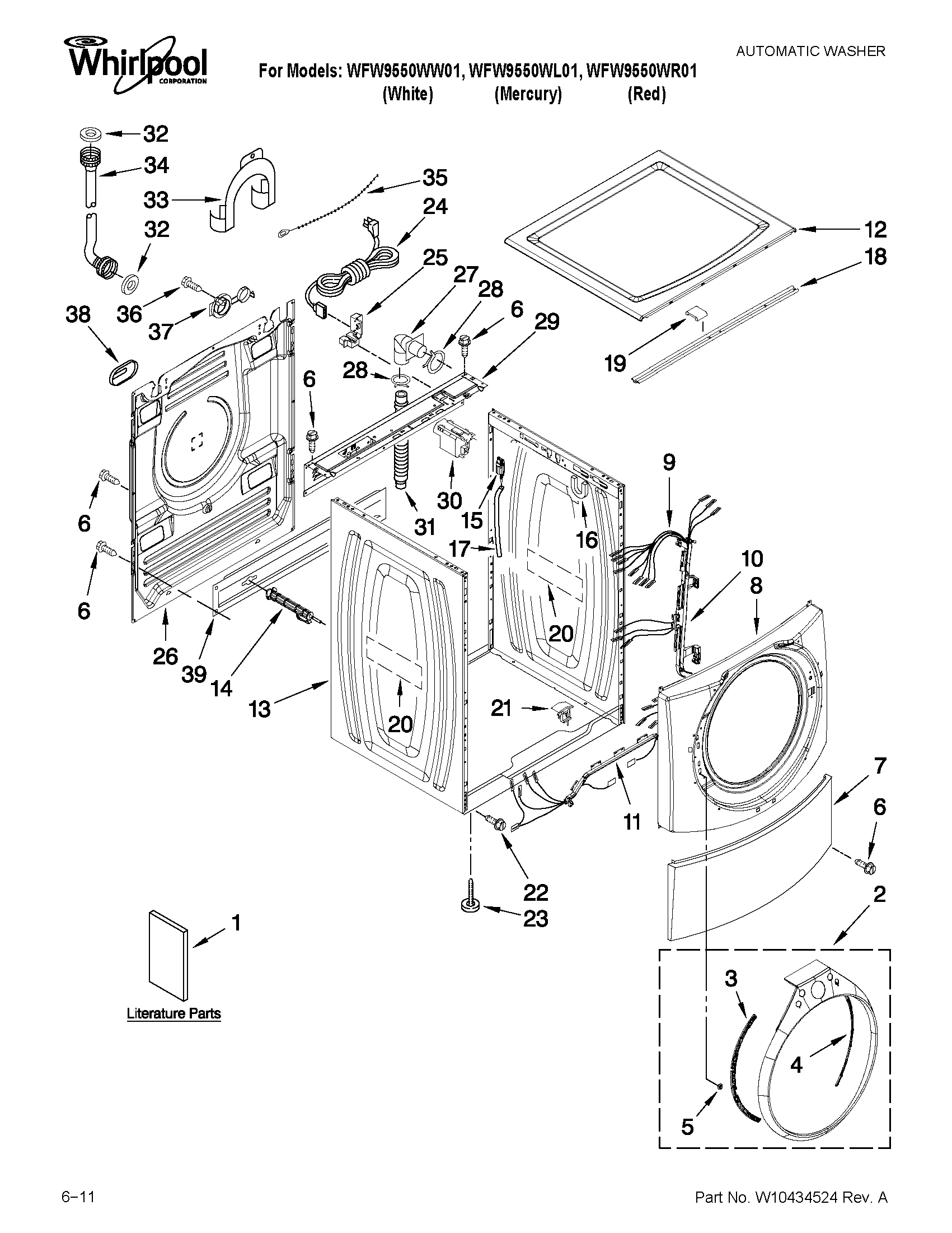 Top and cabinet parts