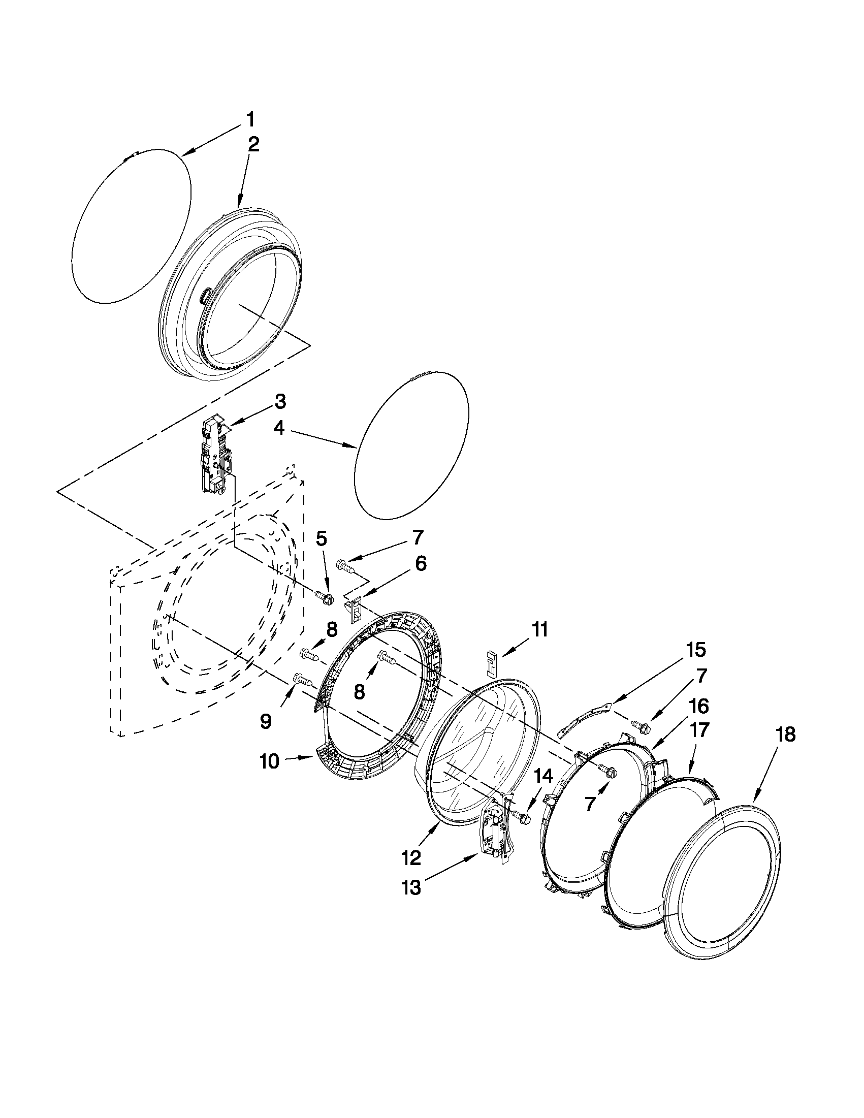 Door and latch parts