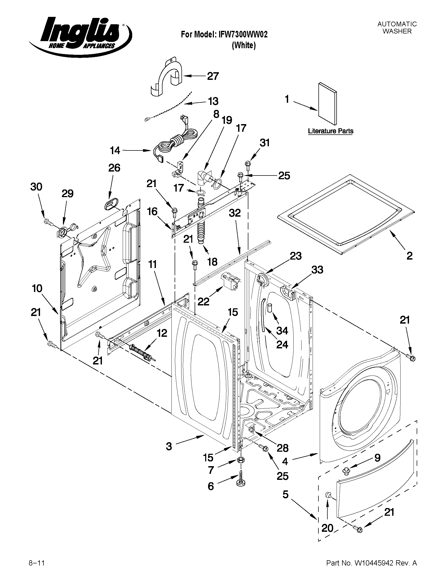 Top and cabinet parts
