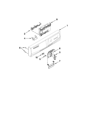 Control panel and latch parts