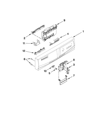 Control panel and latch parts