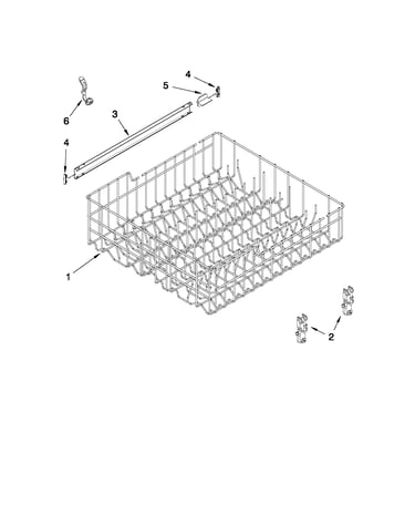 Upper rack and track parts