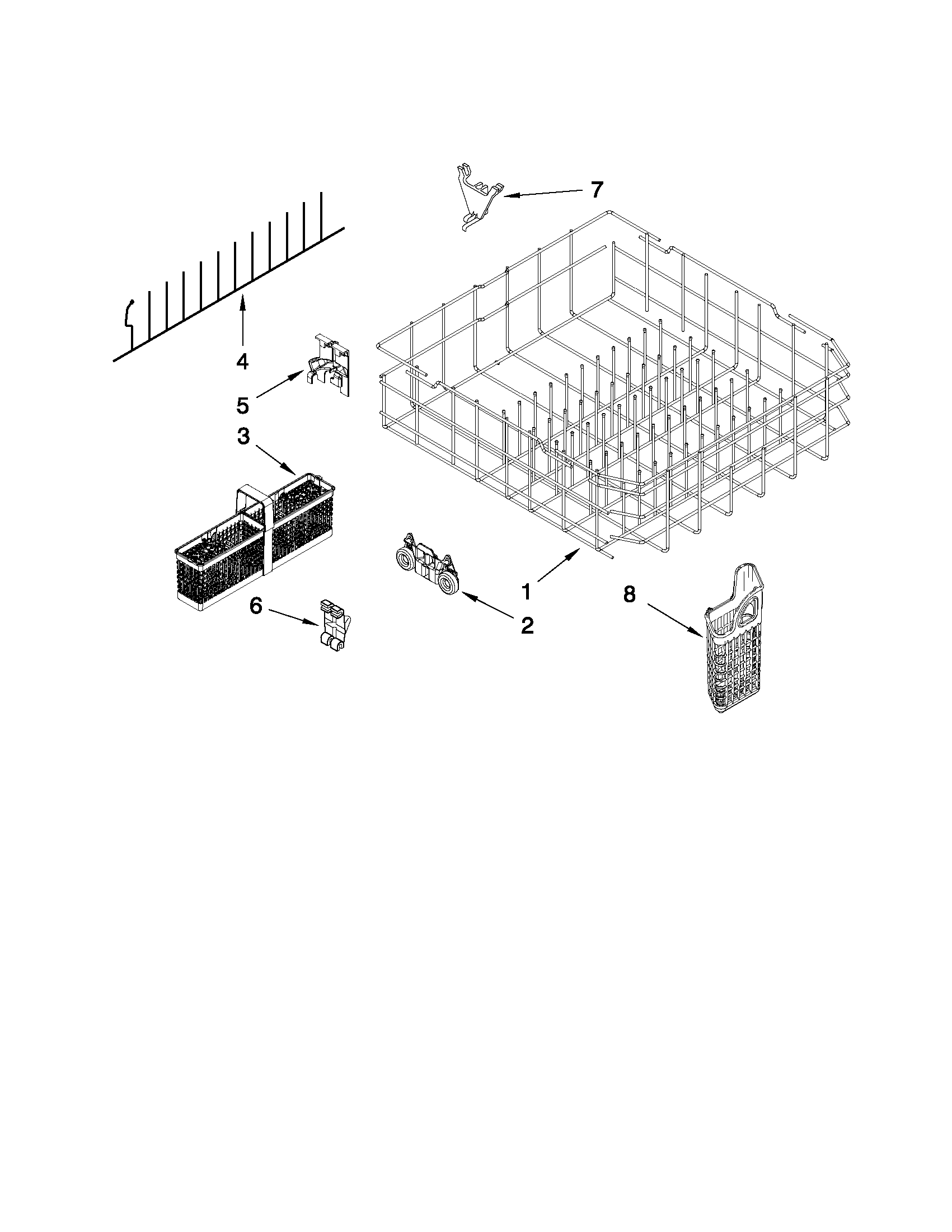 Lower rack parts