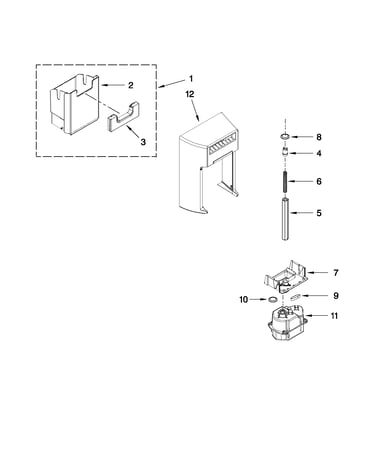 Motor and ice container parts