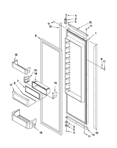 Refrigerator door parts
