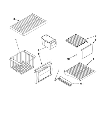 Freezer shelf parts