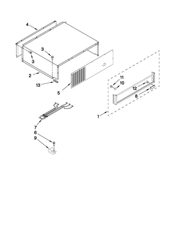 Top grille and unit cover parts