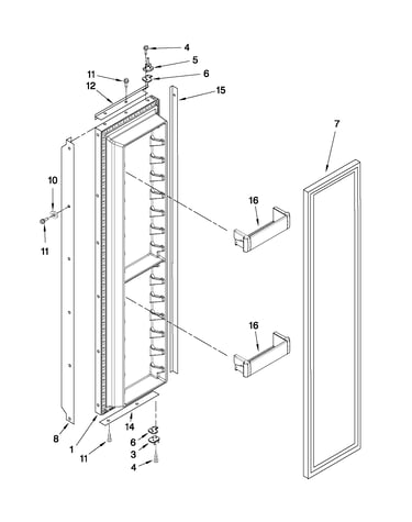 Freezer door parts
