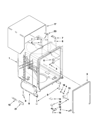 Tub and frame parts