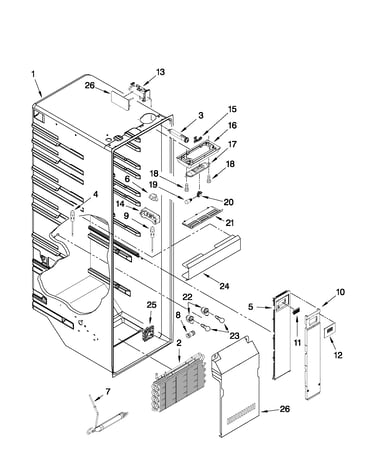 Refrigerator liner parts