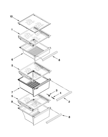 Refrigerator shelf parts