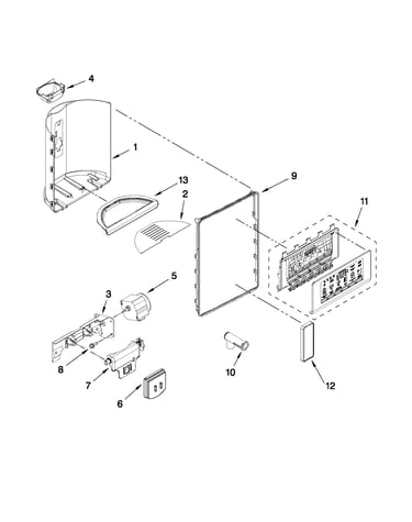 Dispenser front parts