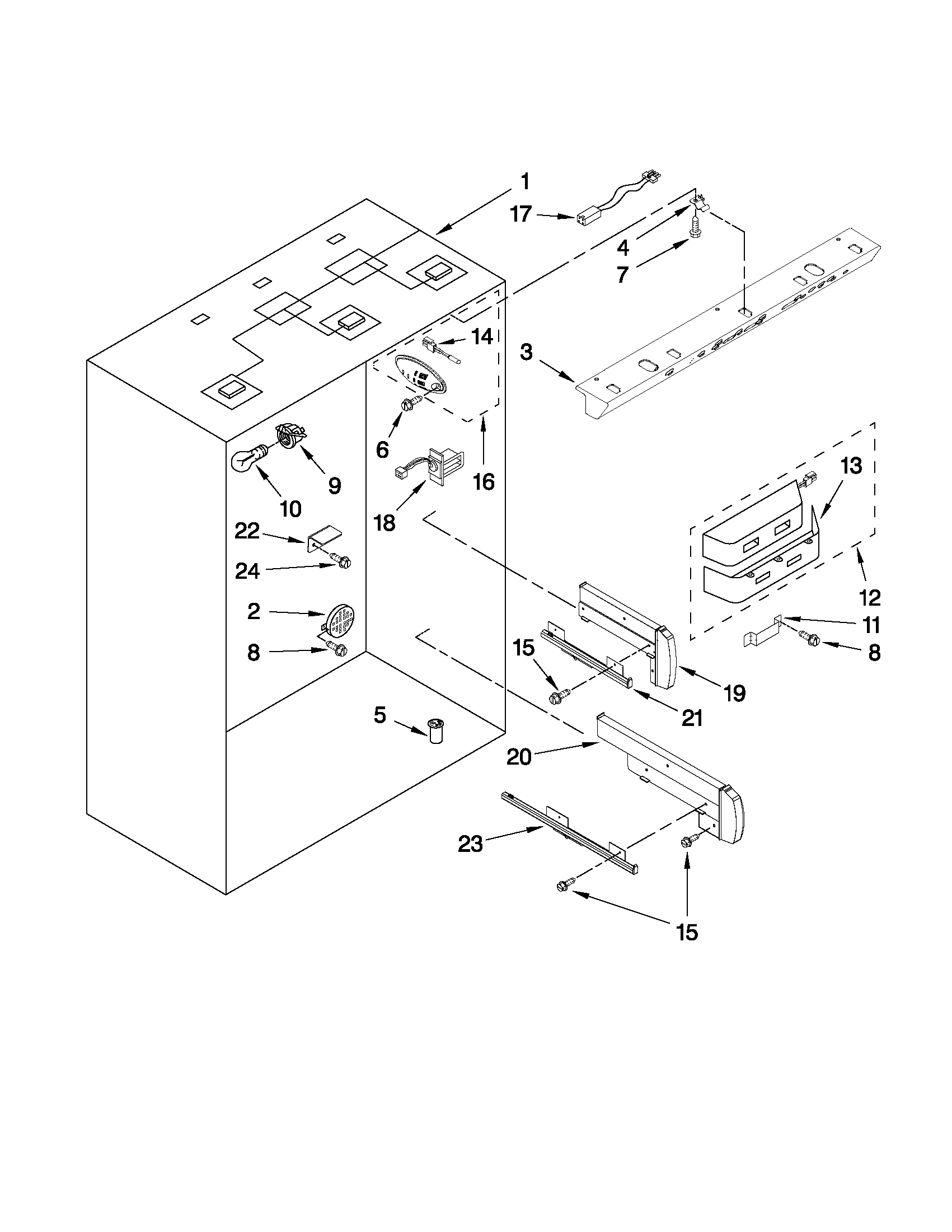 Refrigerator liner parts