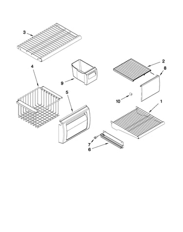 Freezer shelf parts
