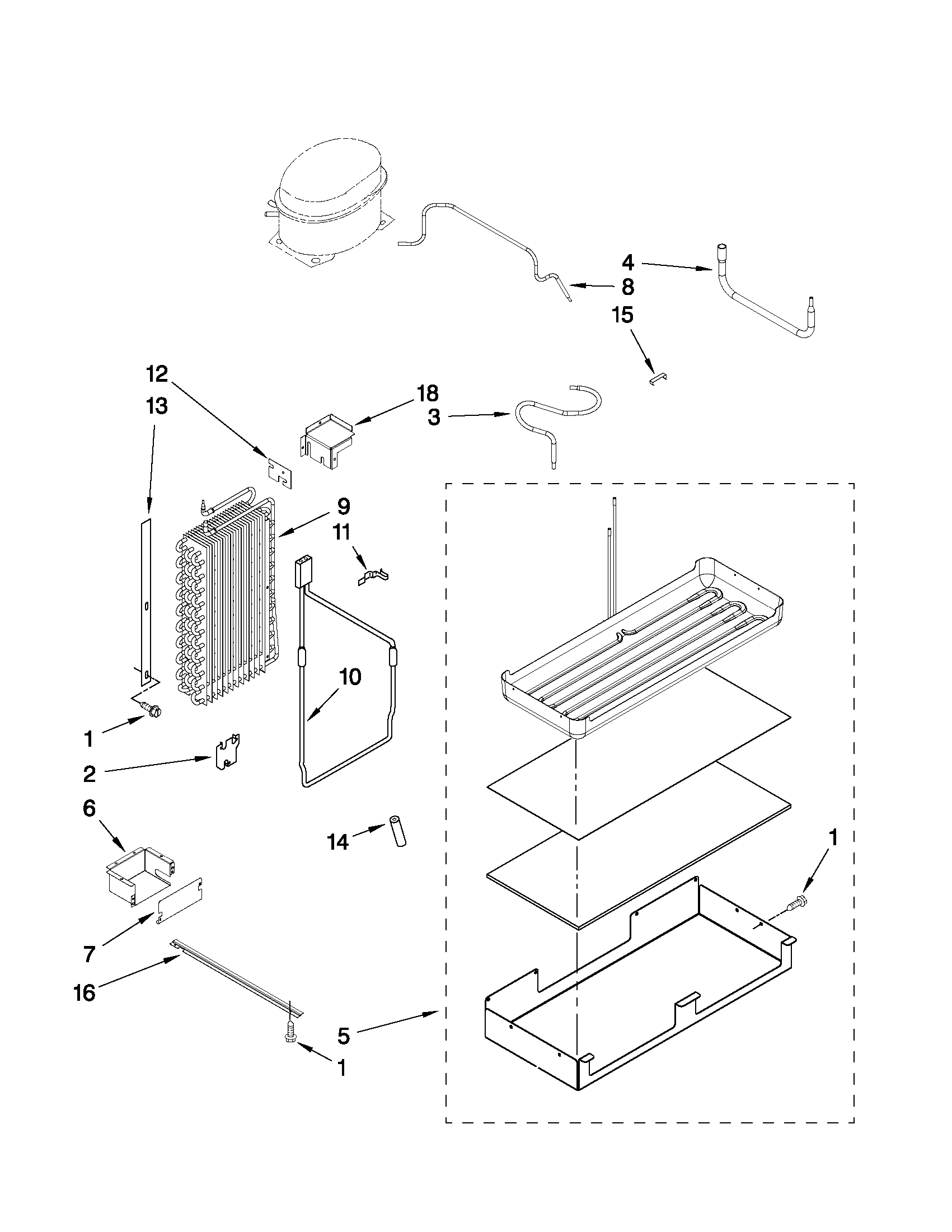 Lower unit and tube parts