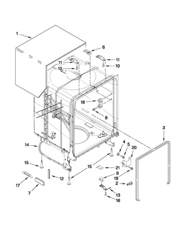 Tub and frame parts