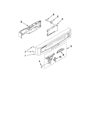 Control panel and latch parts