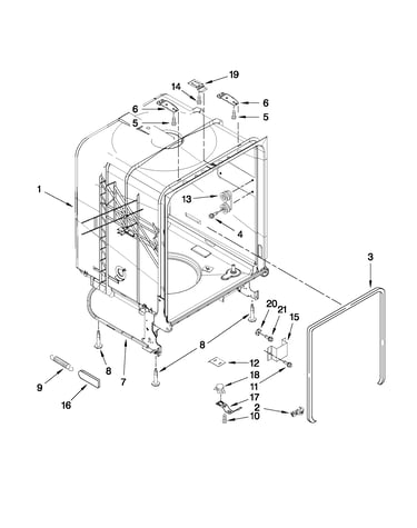 Tub and frame parts