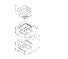 Whirlpool WSR25D2RYB00 refrigerator shelf parts diagram