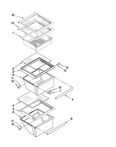 Refrigerator shelf parts