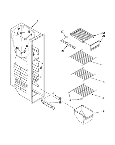 Freezer liner parts