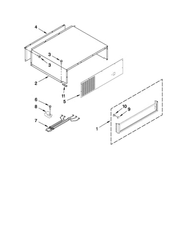 Top grille and unit cover parts