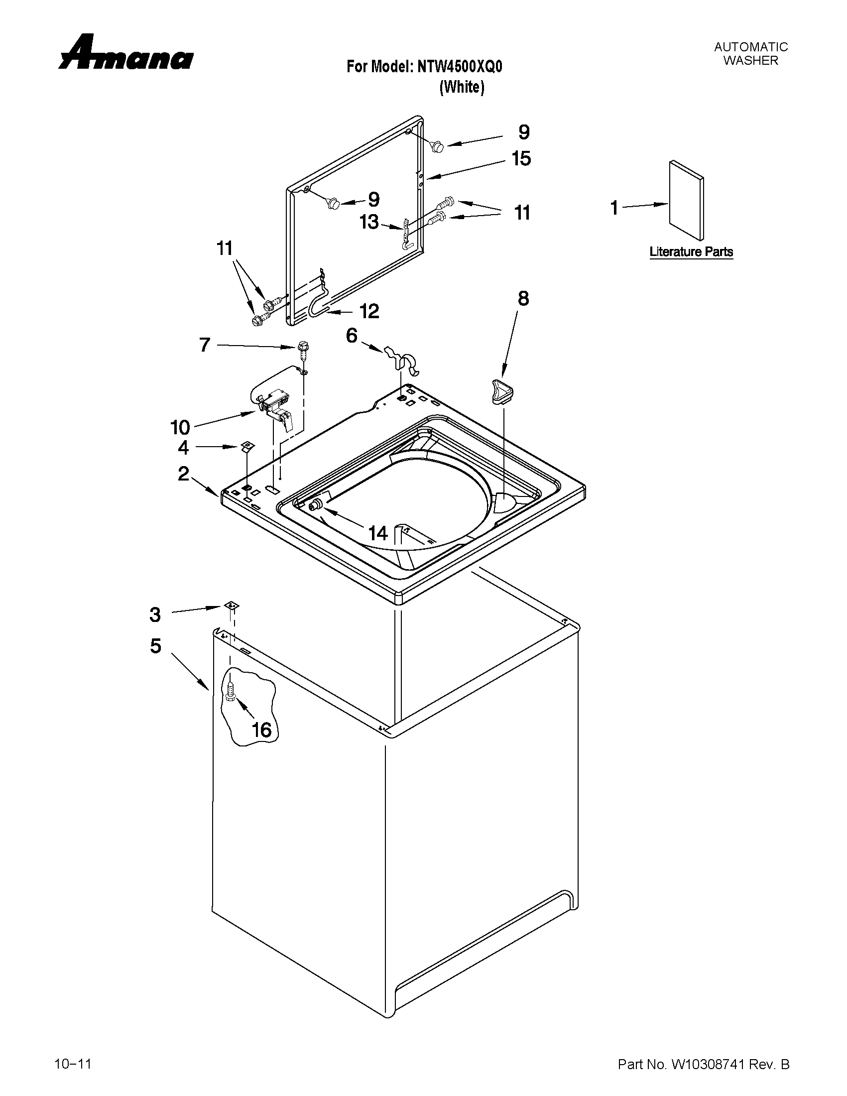 Top and cabinet parts