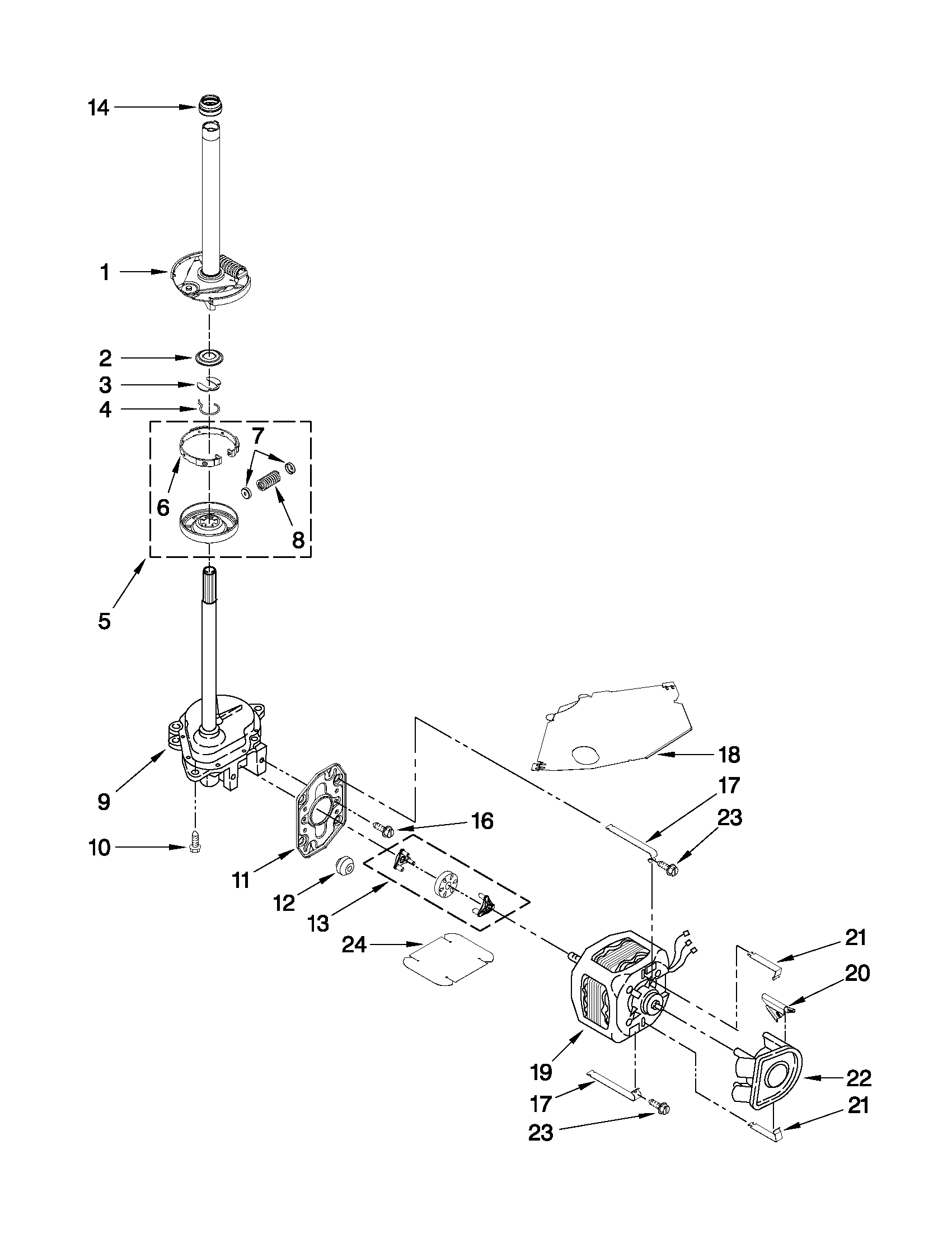 BRAKE, CLUTCH, GEARCASE, MOTOR AND PUMP PARTS