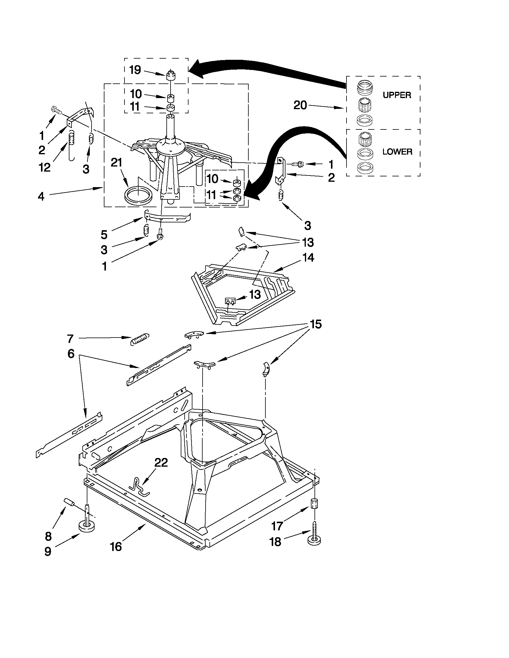 Machine base parts