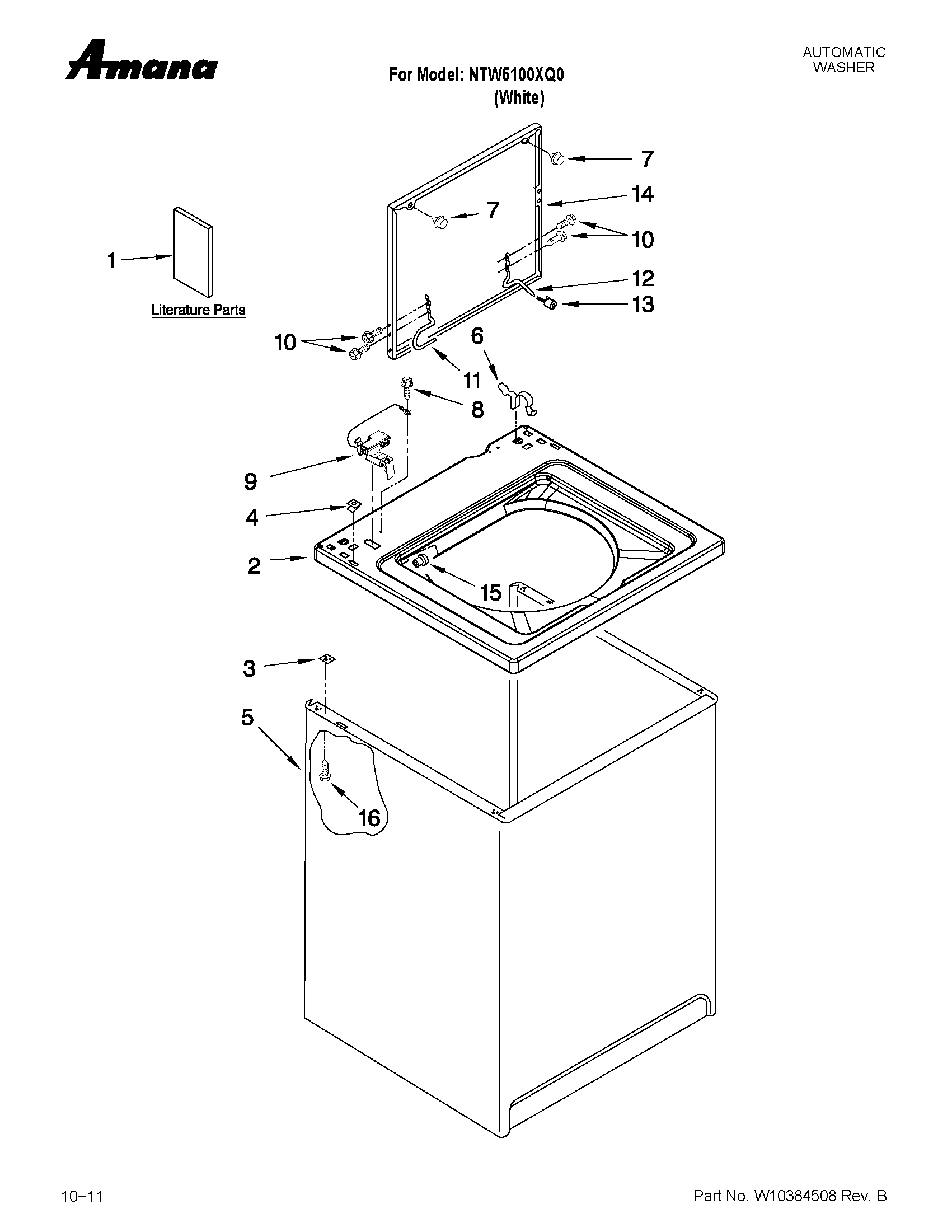 Top and cabinet parts