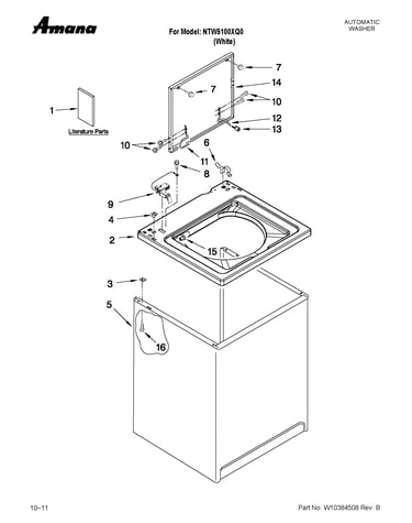 Top and cabinet parts