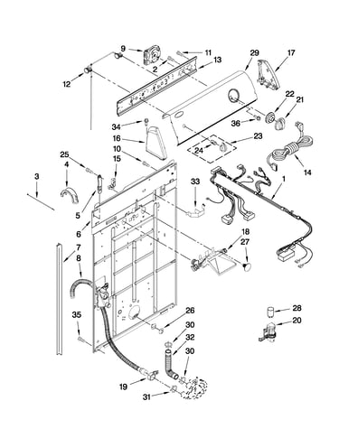 Controls and rear panel parts