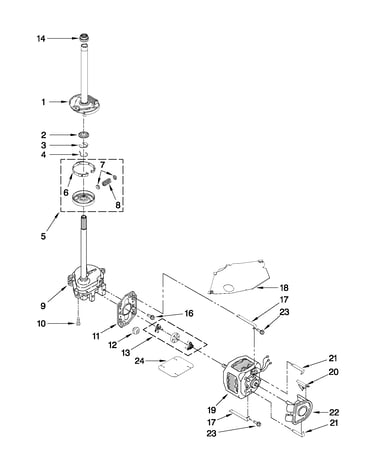 Brake, clutch, gearcase, motor and pump parts