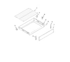 Maytag MER8670AW0 drawer and rack parts diagram