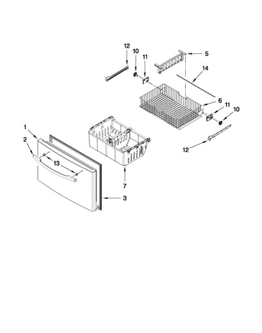 Freezer door parts