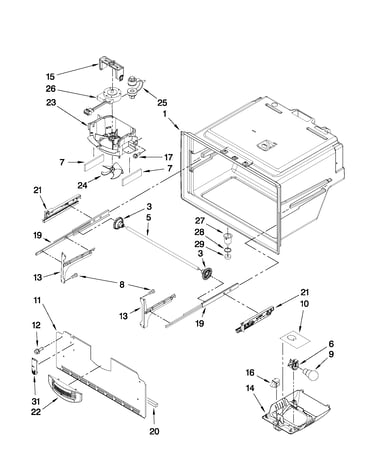 Freezer liner parts