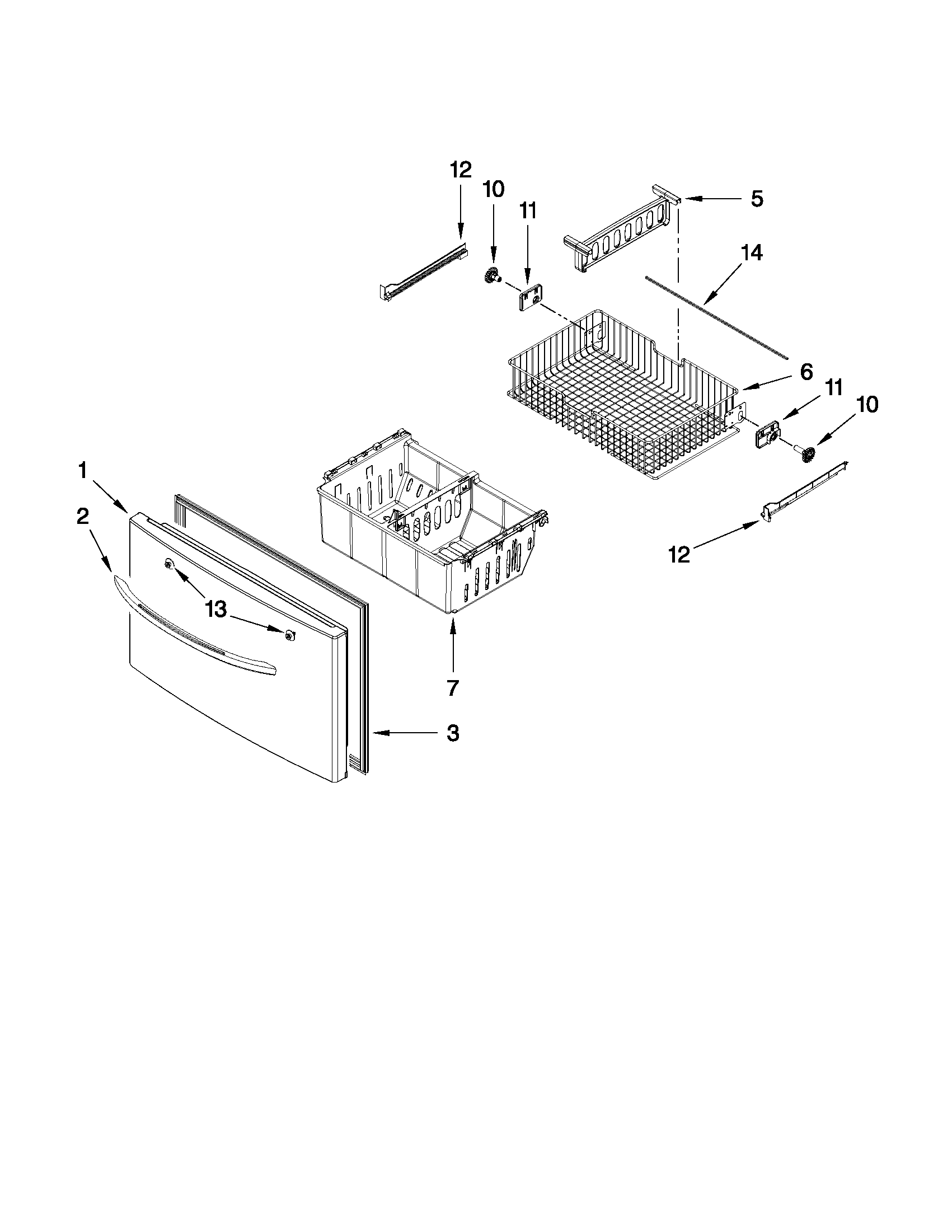 Freezer door parts