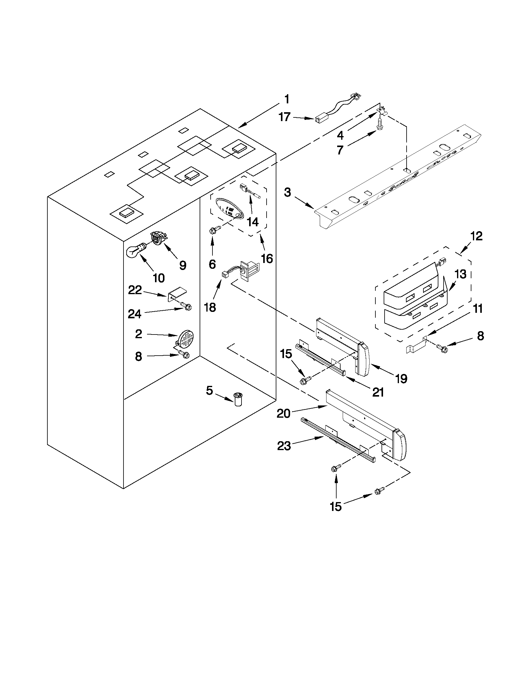 REFRIGERATOR LINER PARTS