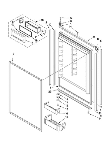 Refrigerator door parts