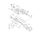 Whirlpool ED5GVEXVD06 motor and ice container parts diagram
