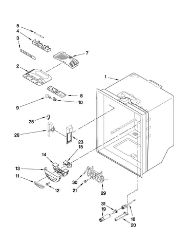 Refrigerator liner parts