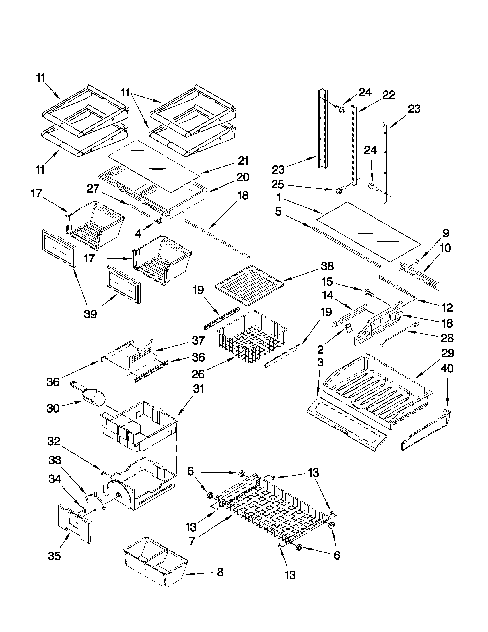 Shelf parts