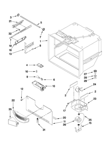 Freezer liner parts
