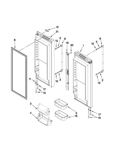 Refrigerator door parts