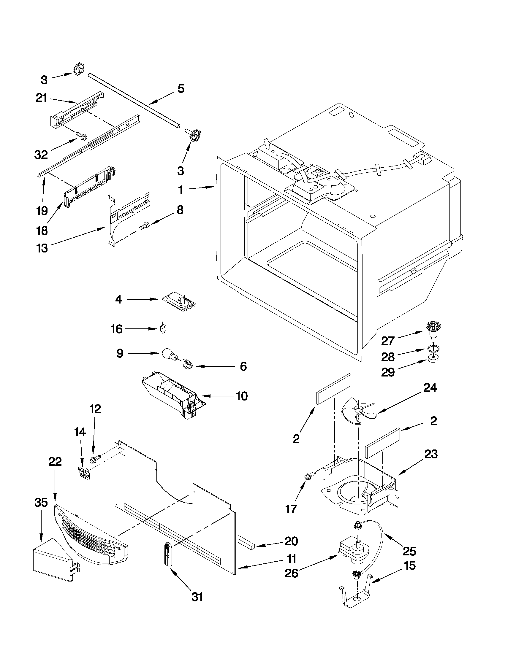 FREEZER LINER PARTS