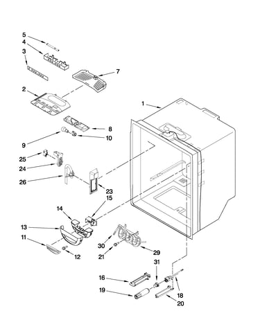 Refrigerator liner parts
